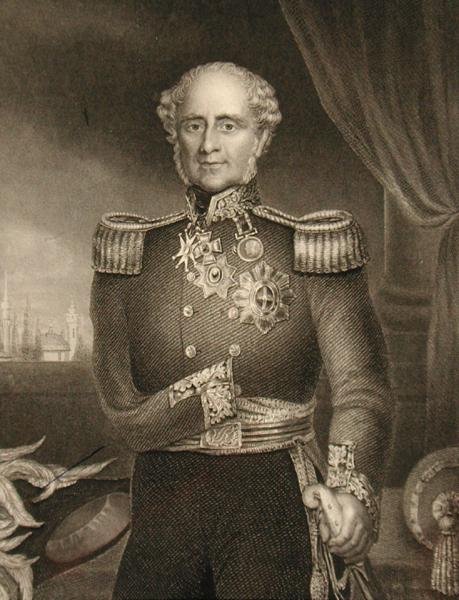 James Henry Somerset Fitzroy (1788-1855) 1. Baron Raglan (gravering) av English School