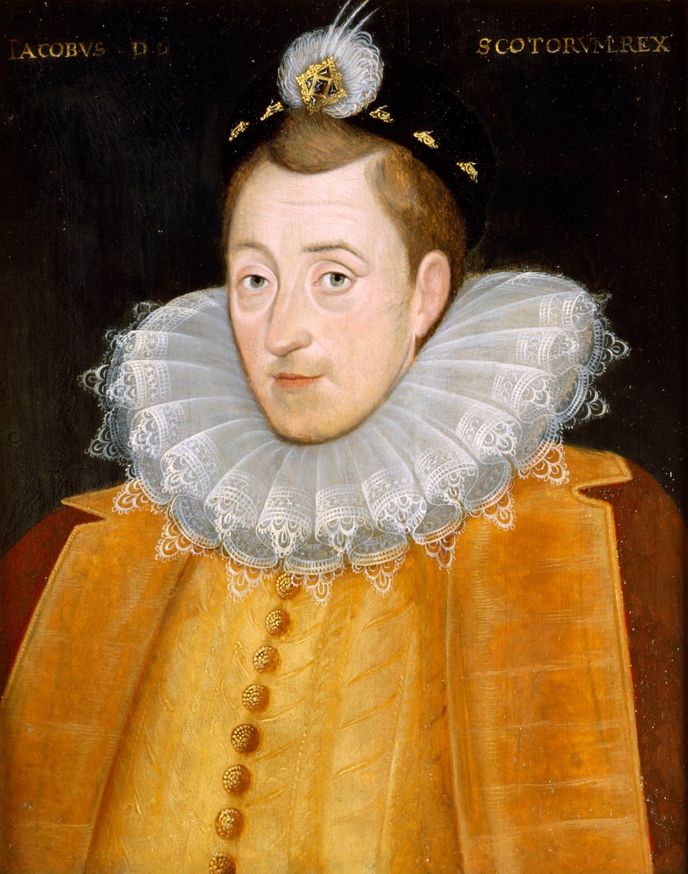 James I (olje på lerret) av English School