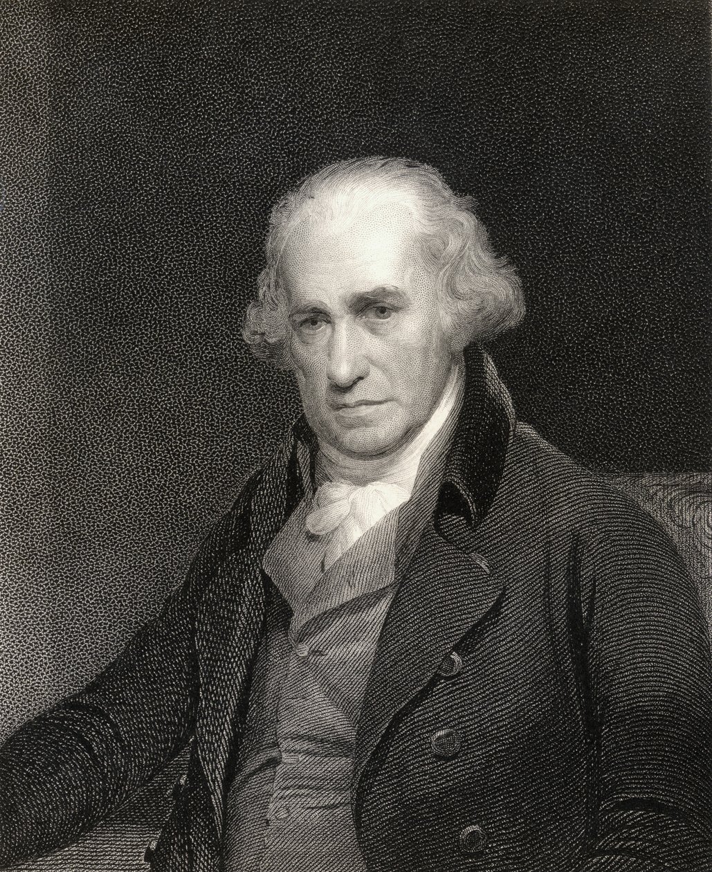 James Watt (1736-1819) fra Gallery of Portraits, utgitt i 1833 av English School