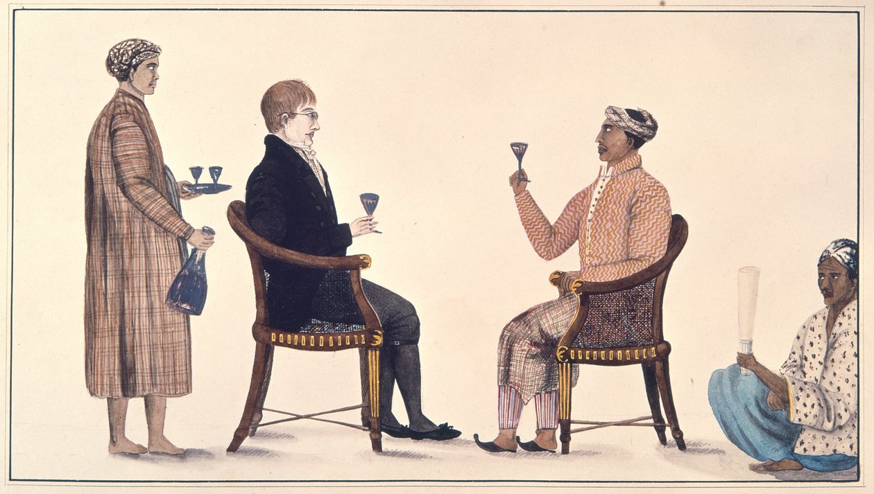 Javanese Grandee og en nederlender, fra et 