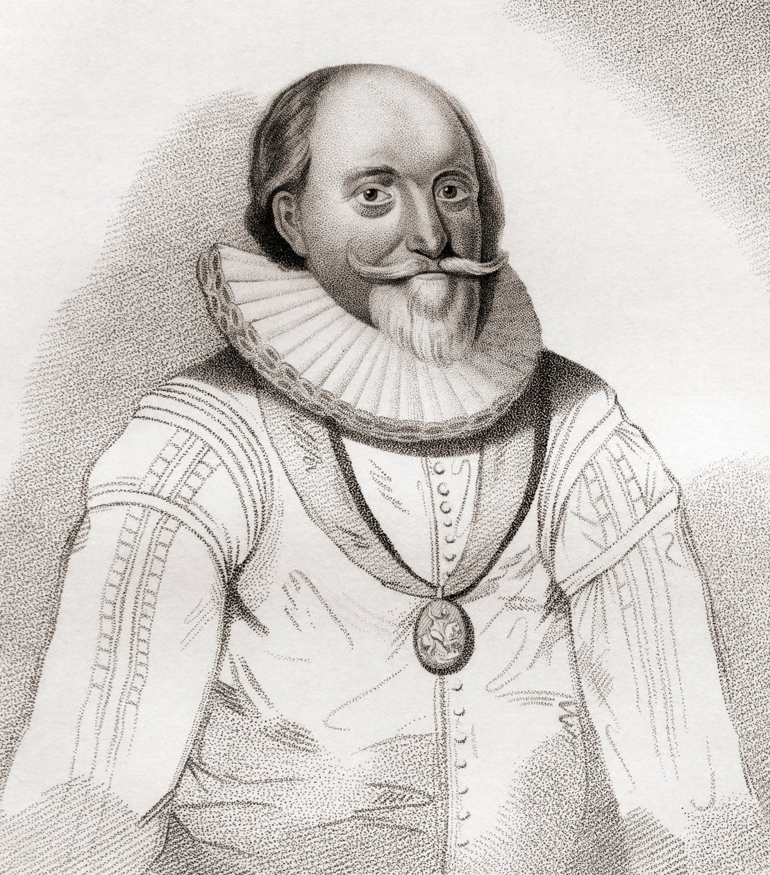 John Erskine, 2./19. jarl av Mar, ca. 1558 –1634. skotsk politiker. Fra Iconographia Scotica eller Portraits of Illustrious Persons of Scotland, utgitt 1797. av English School