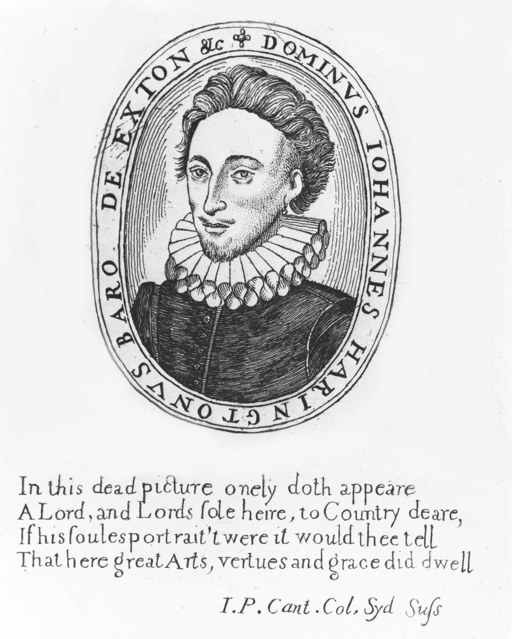 John Harington, andre baron Harington av Exton (gravering) av English School