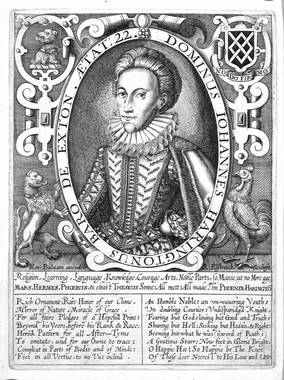 John Harington, 2. baron Harington av Exton, gravert av Renold Elstrack, ca. 1610-14 av English School