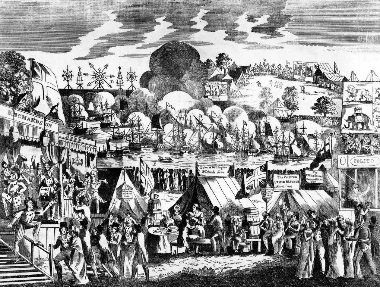 Jubileumsmessen i Hyde Park, 1814 av English School