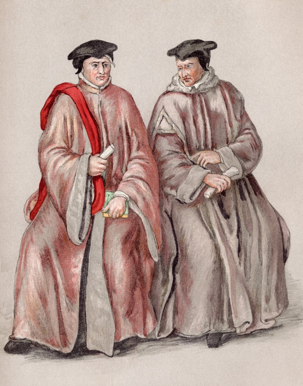 Dommere i kappene sine under Elizabeth I