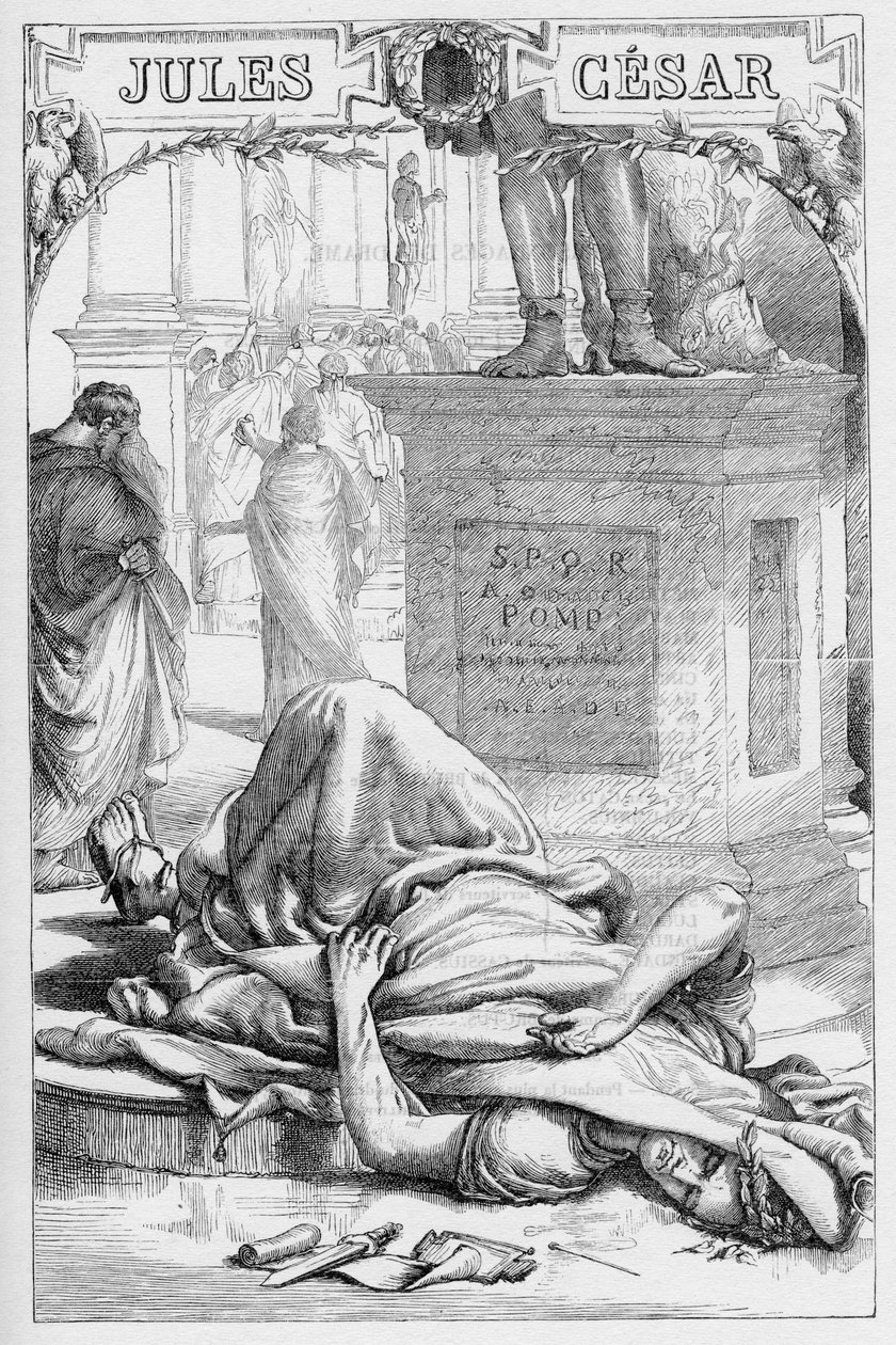 Jules Cesar - The Tragedy of Julius Caesar - Illustrasjon i "" Completes de William Shakespeare""" 1866 - Illustrasjonene og den generelle formen til denne utgaven er lånt fra Cassells illustrerte Shakespeare, utgitt i London av English School