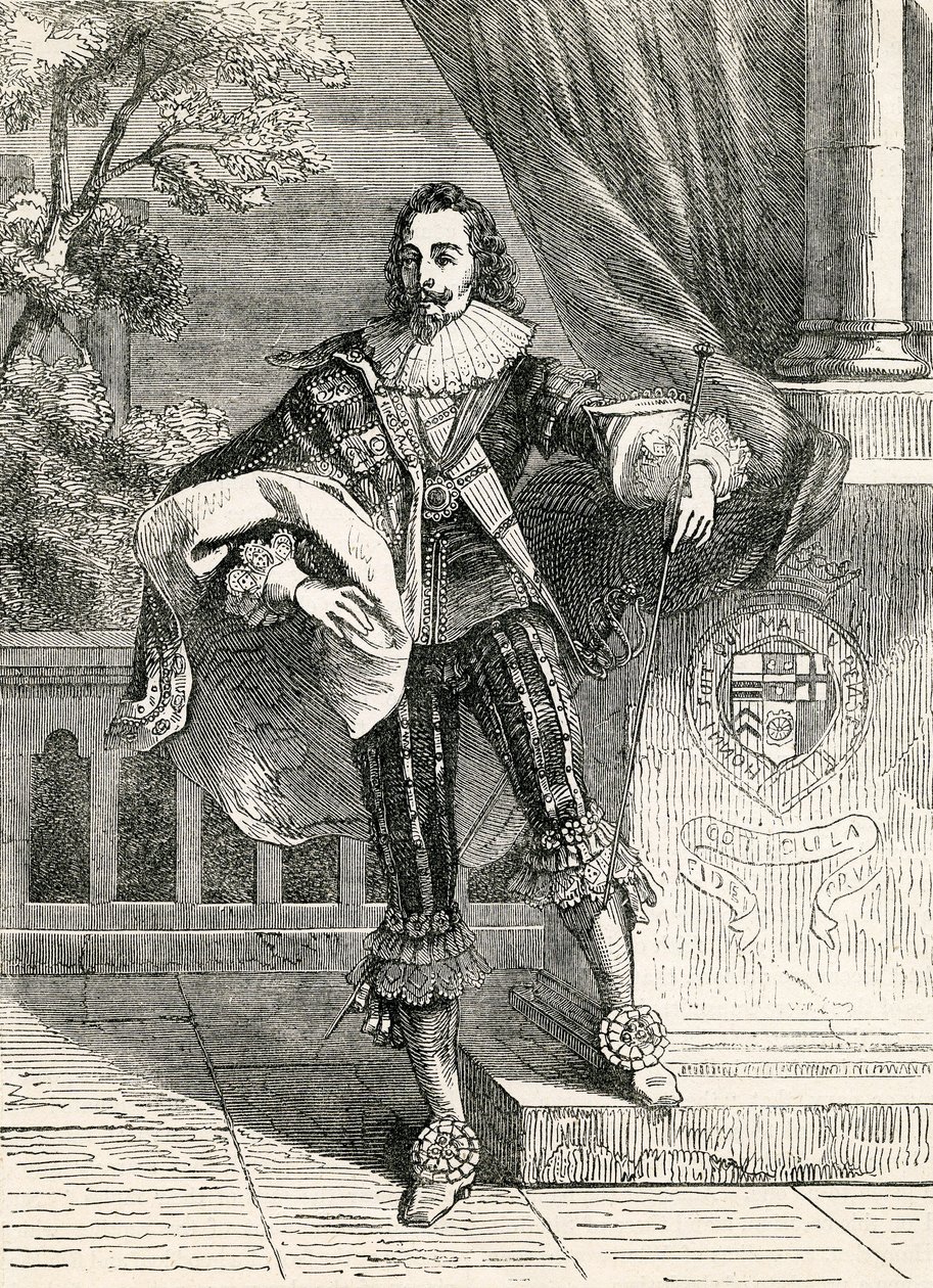 King Charles I, illustrasjon hentet fra John Cassells Illustrated History of England, 1857 av English School