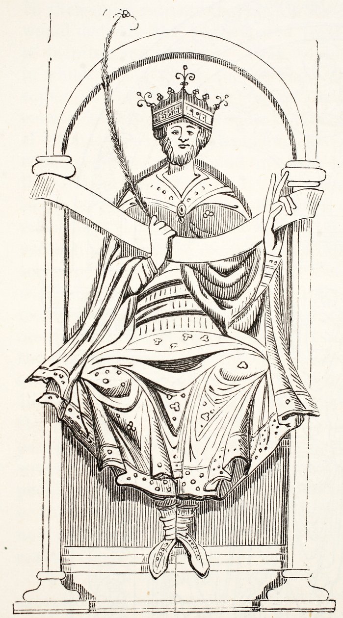 King Edgar (fra Cotton MS) av English School