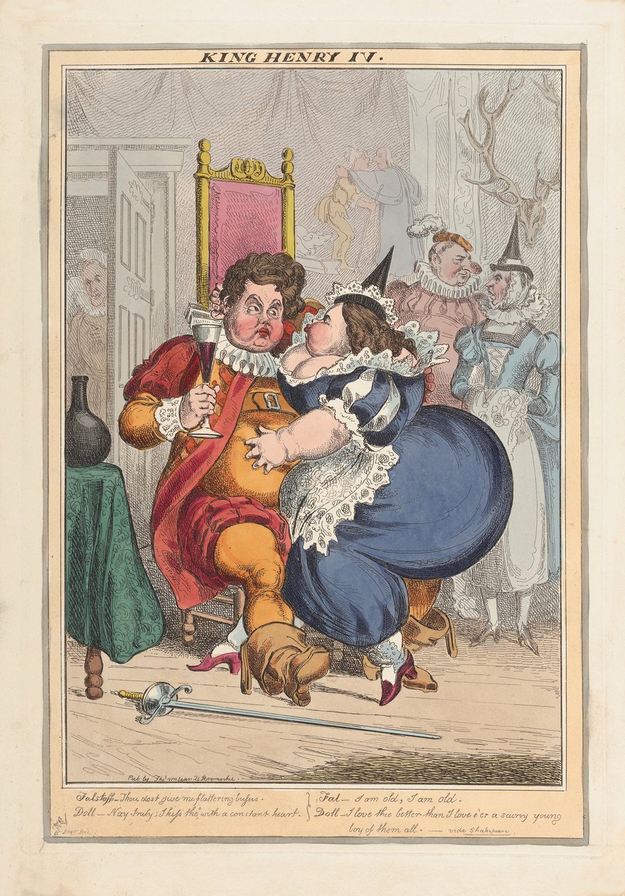 Kong Henry IV, pub.1827 (håndfarget gravering) av English School