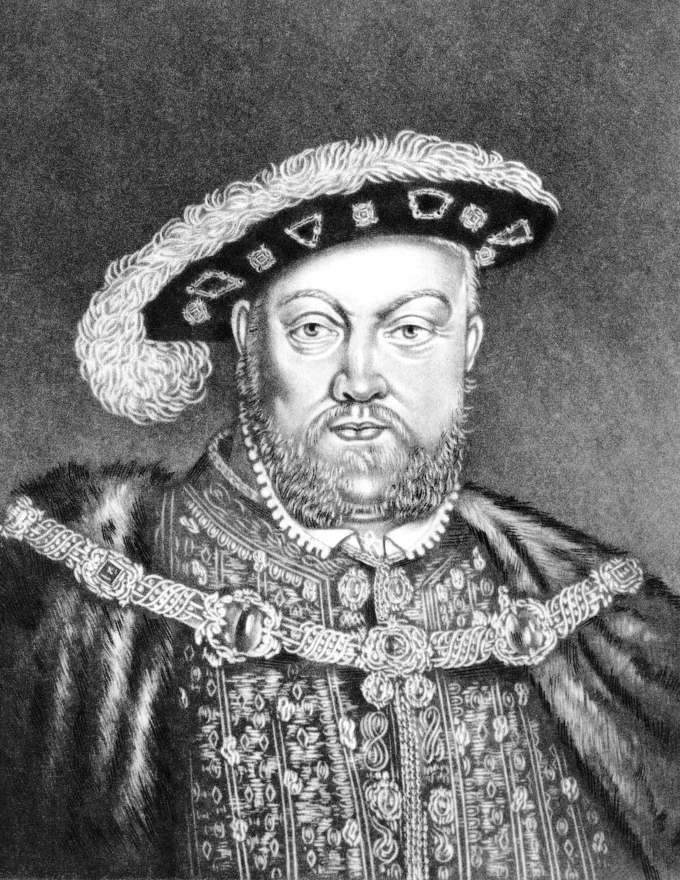 Kong Henry VIII (c1491-1547) illustrasjon fra 