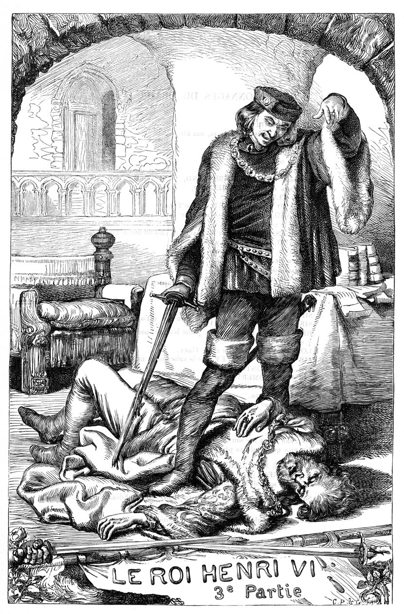 Kong Henry VI - Henry VI del 3 - Illustrasjon i "" Completes de William Shakespeare"" 1866 - Illustrasjonene og den generelle formen til denne utgaven er lånt fra Cassells illustrerte Shakespeare, utgitt i London av English School