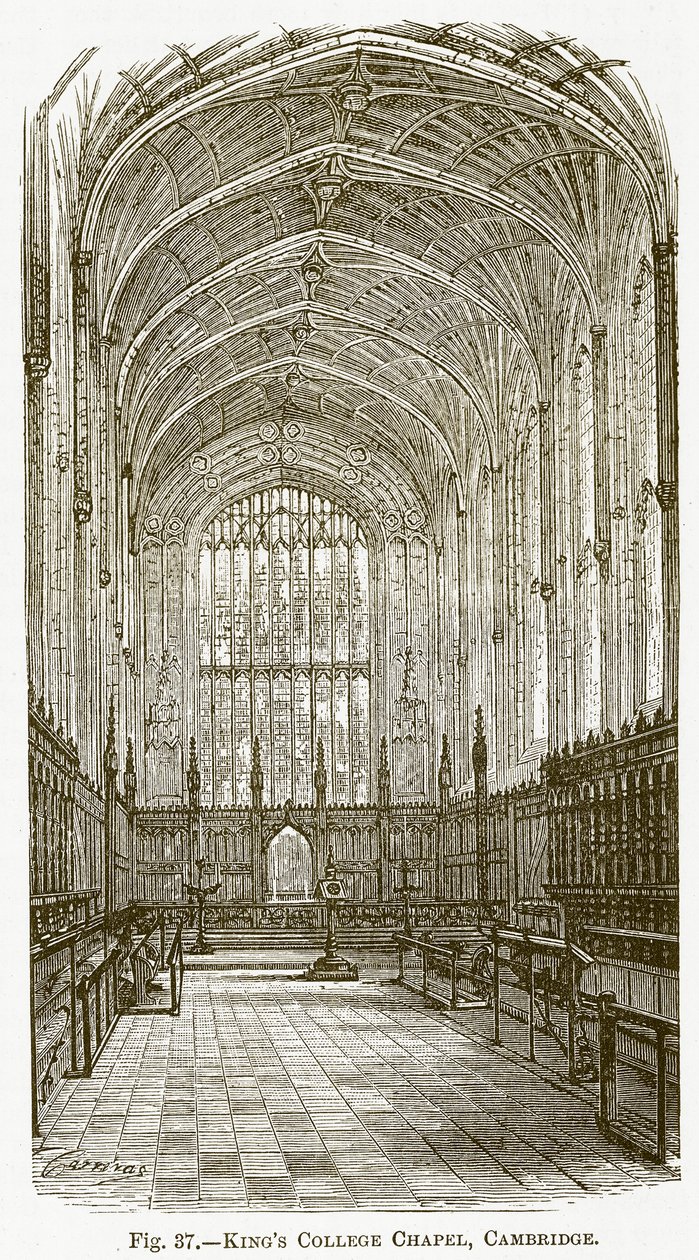 King#39;s College Chapel, Cambridge (gravering) av English School
