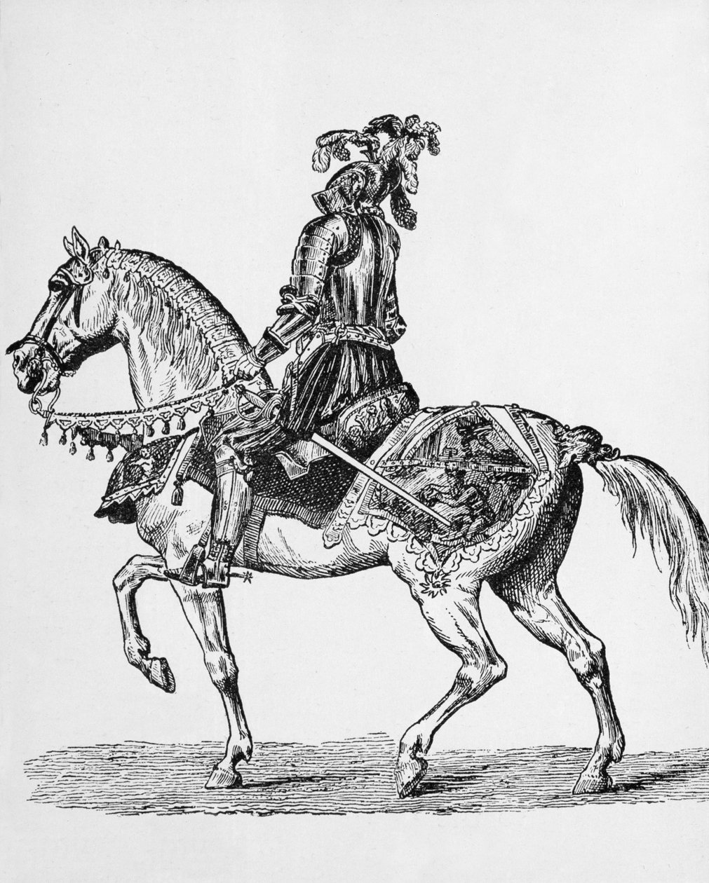 Ridder til hest i galladrakt fra 1400-tallet av English School