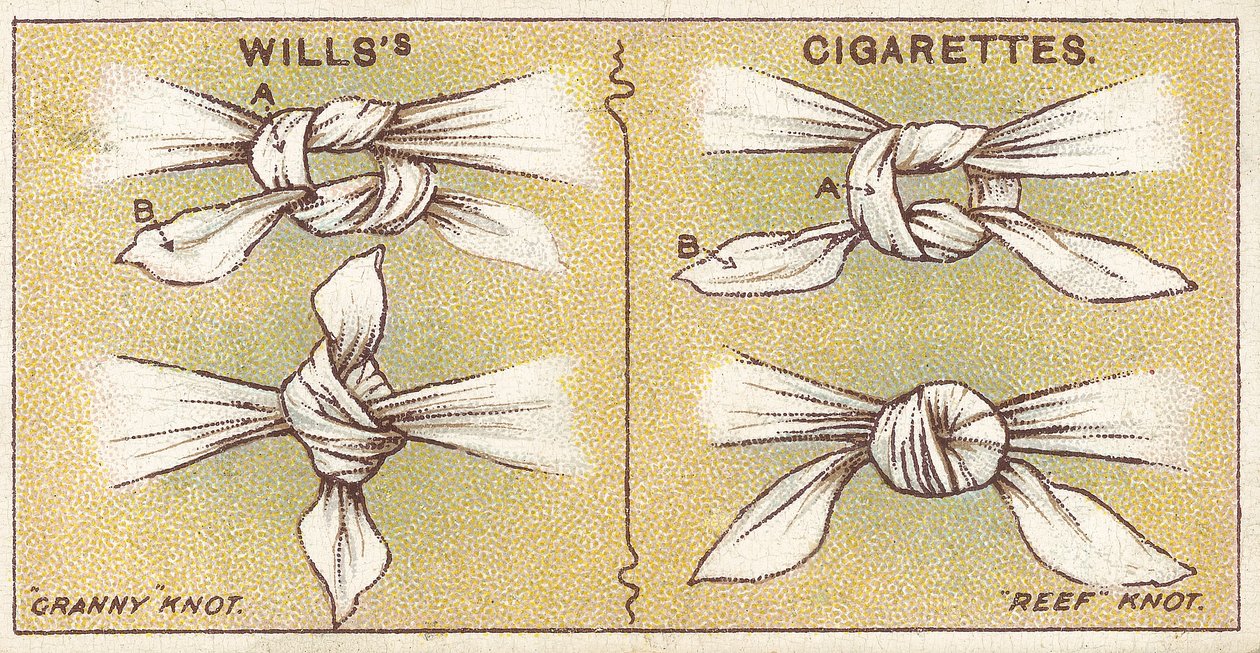 Knots, no.6 fra First Aid-serien med Willss Cigarettes-kort, 1913 av English School
