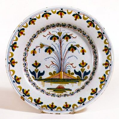 Lambeth Delftvareplate, ca. 1770 (keramikk) av English School