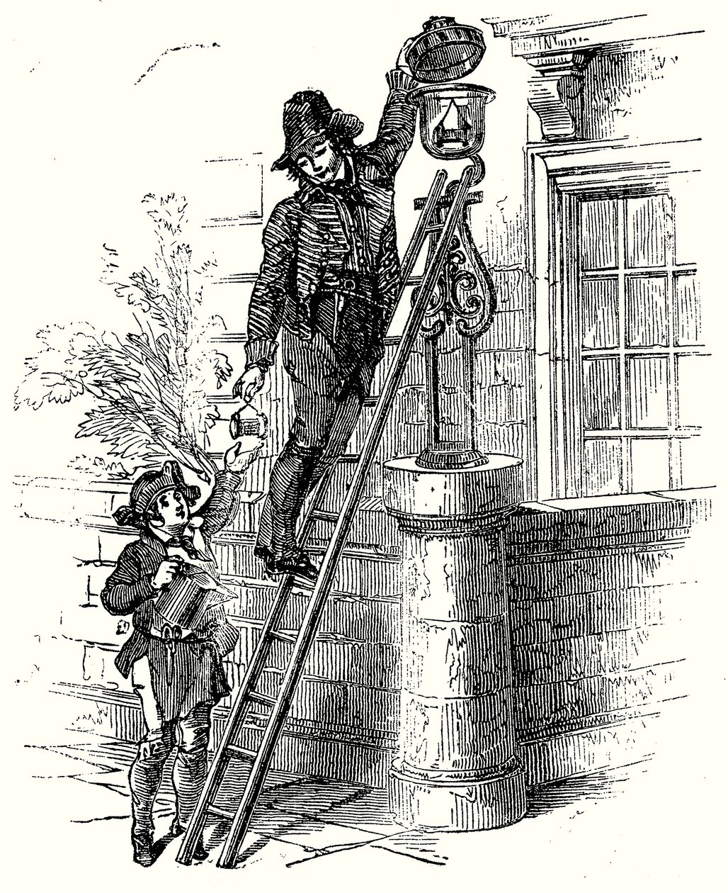 Lamplighter (gravering) av English School