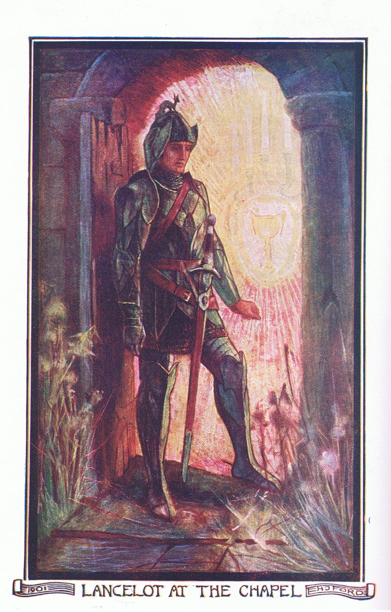 Lancelot at the Chapel, illustrasjon fra 