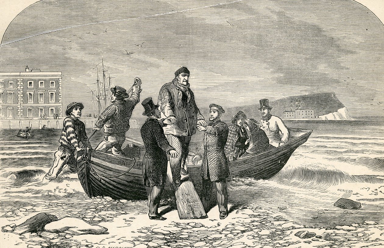 Landing av Louis Phillipe i England, 1800-tallet av English School