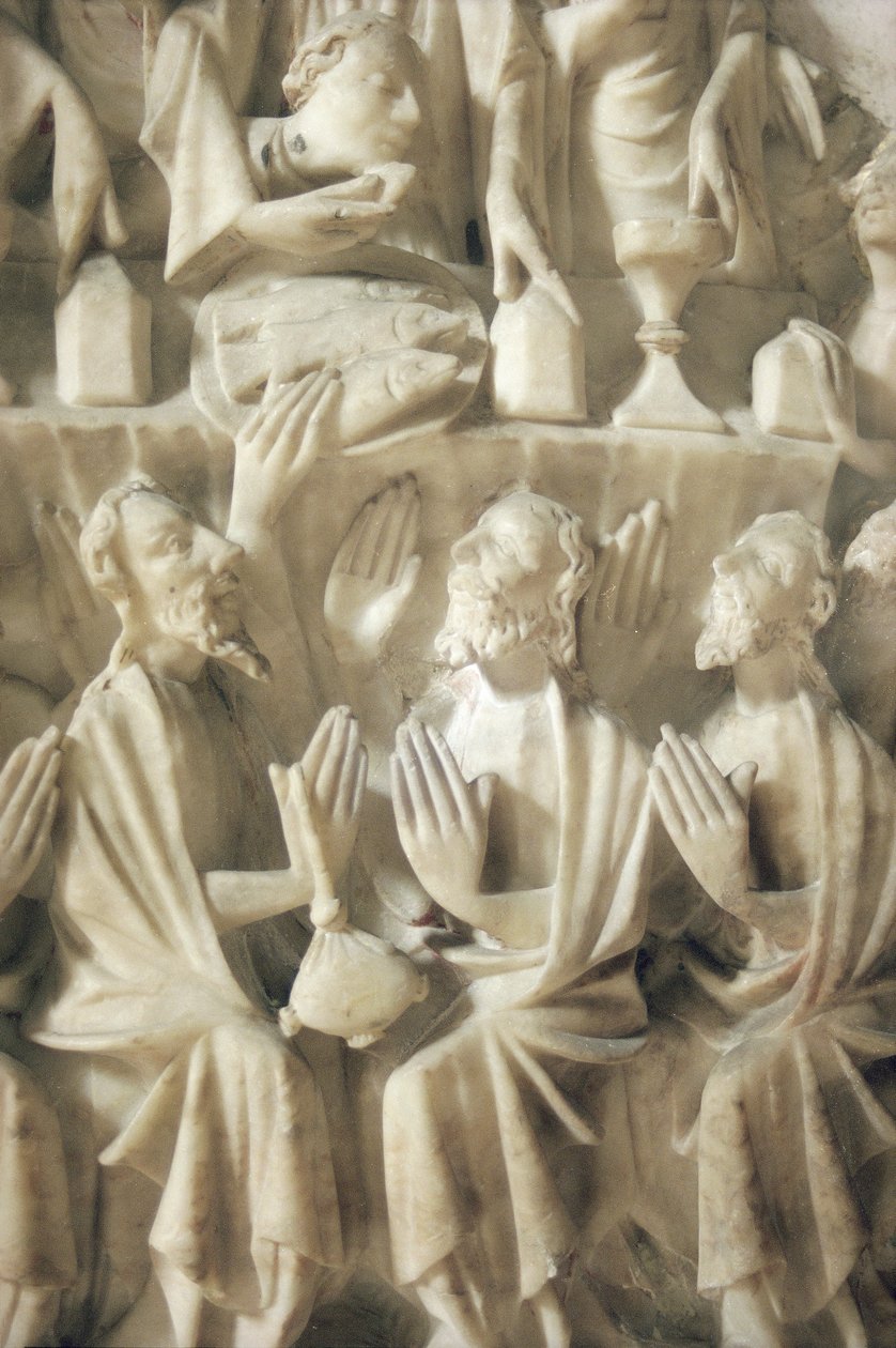 Nattverd, detalj (alabast) av English School