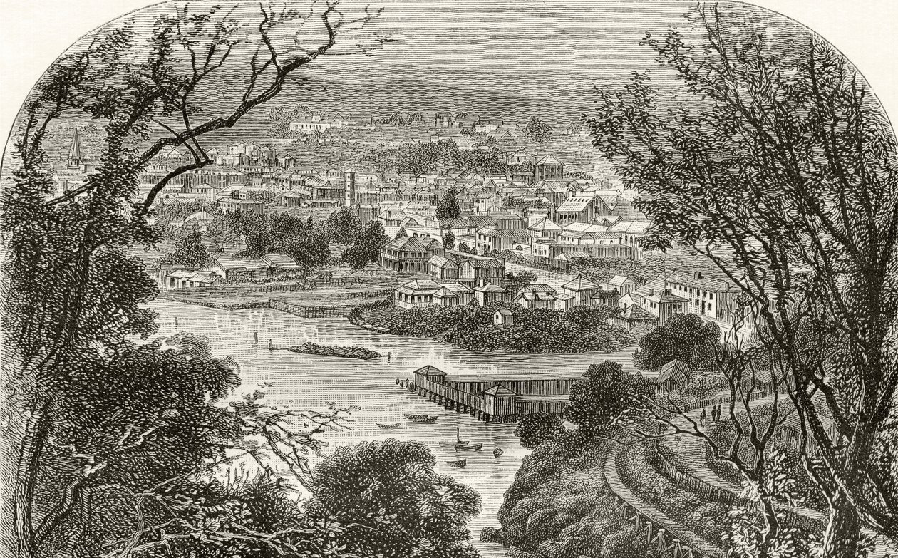 Launceston, Tasmania, ca. 1880, fra 