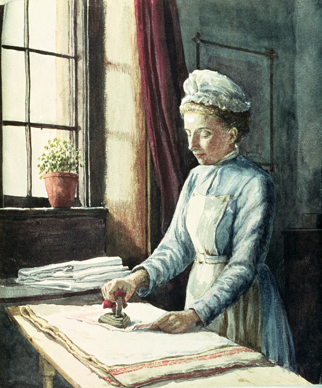 Vaskepike, ca. 1880 av English School