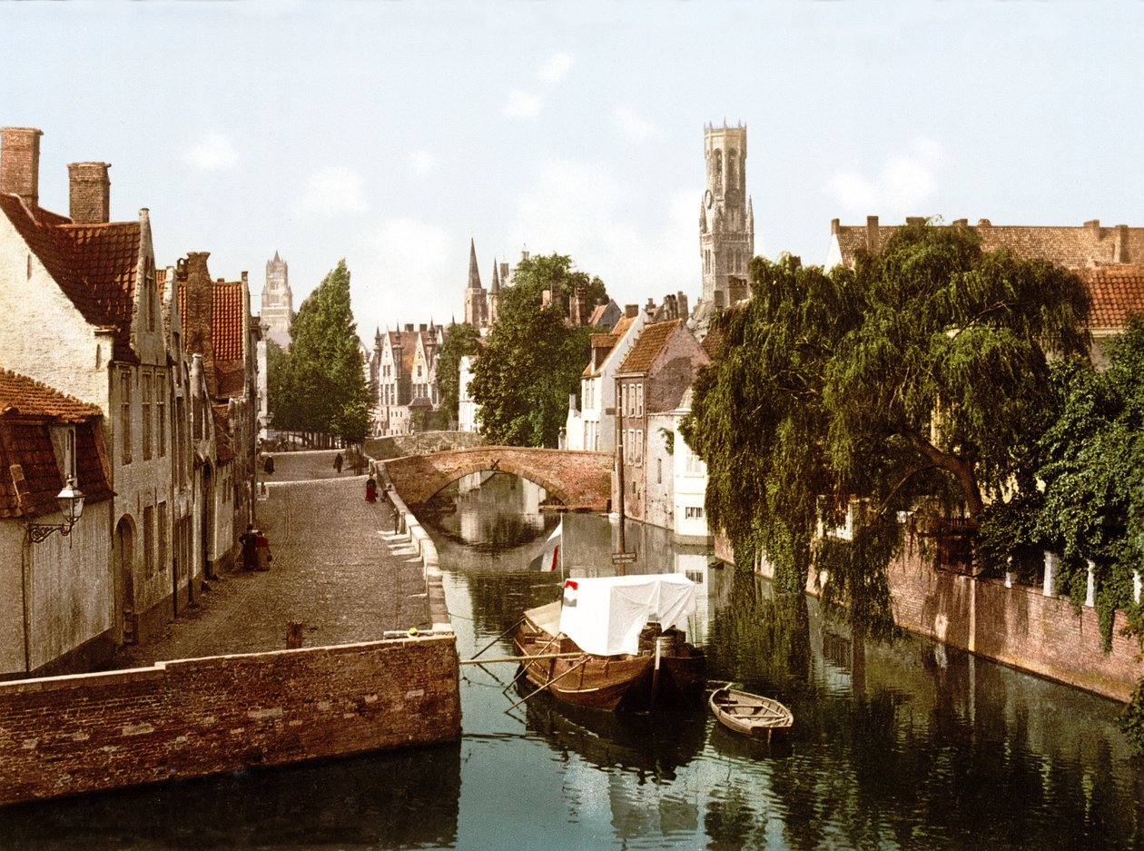 The Green Quay, Brugge (håndfarget bilde) av English School