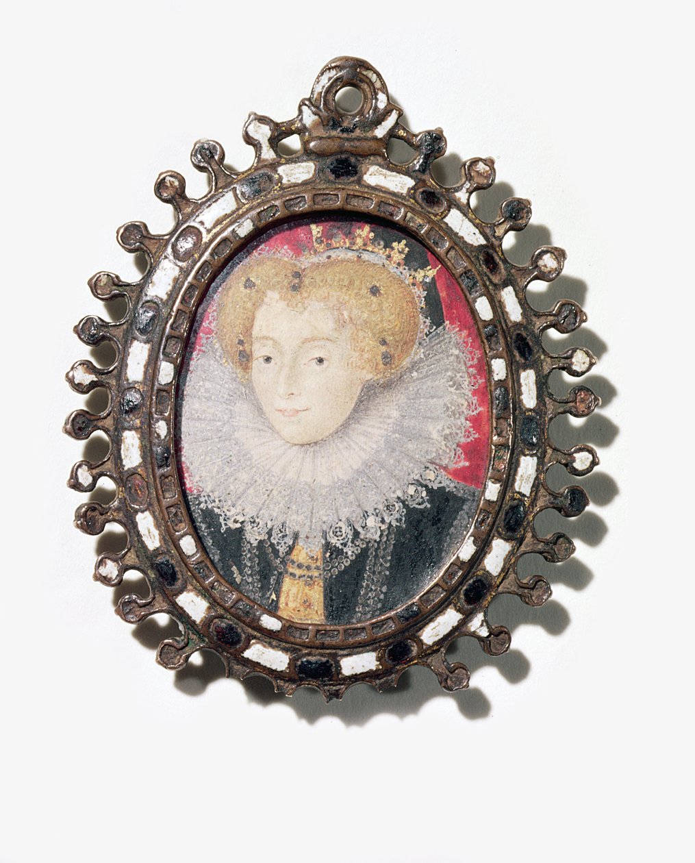 Lettice Knollys, Lady Leicester (akvarell på vellum) av English School