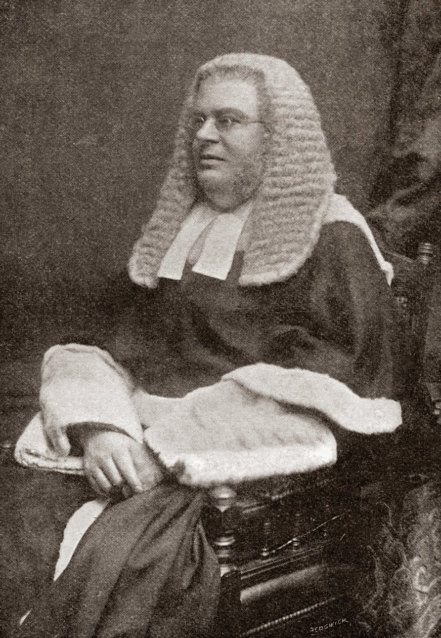 Lewis William Cave 1832 -1897. britisk dommer. Fra The Strand Magazine, utgitt 1896 av English School
