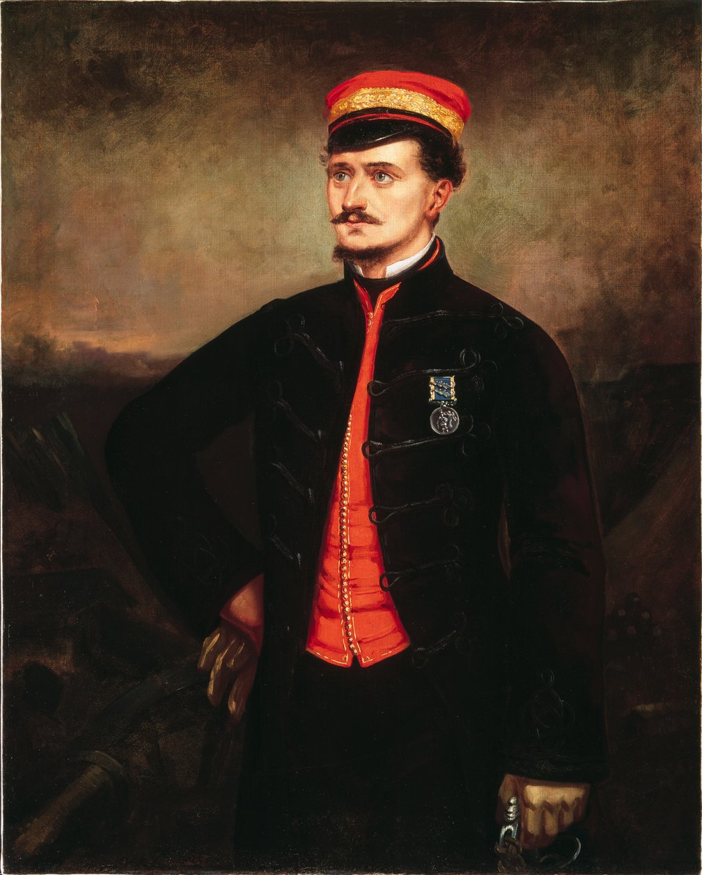 Løytnant Thomas Murphy i avkledningsuniformen til den tyrkiske kontingenten, Krim, 1857 av English School