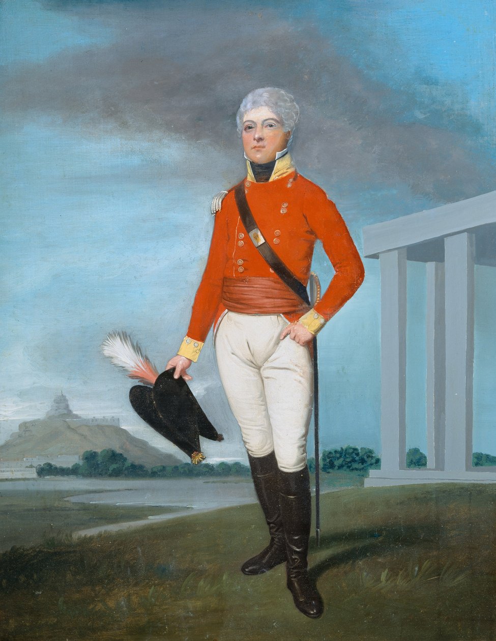 Løytnant William Vincent (1781-1859) ca. 1804 av English School