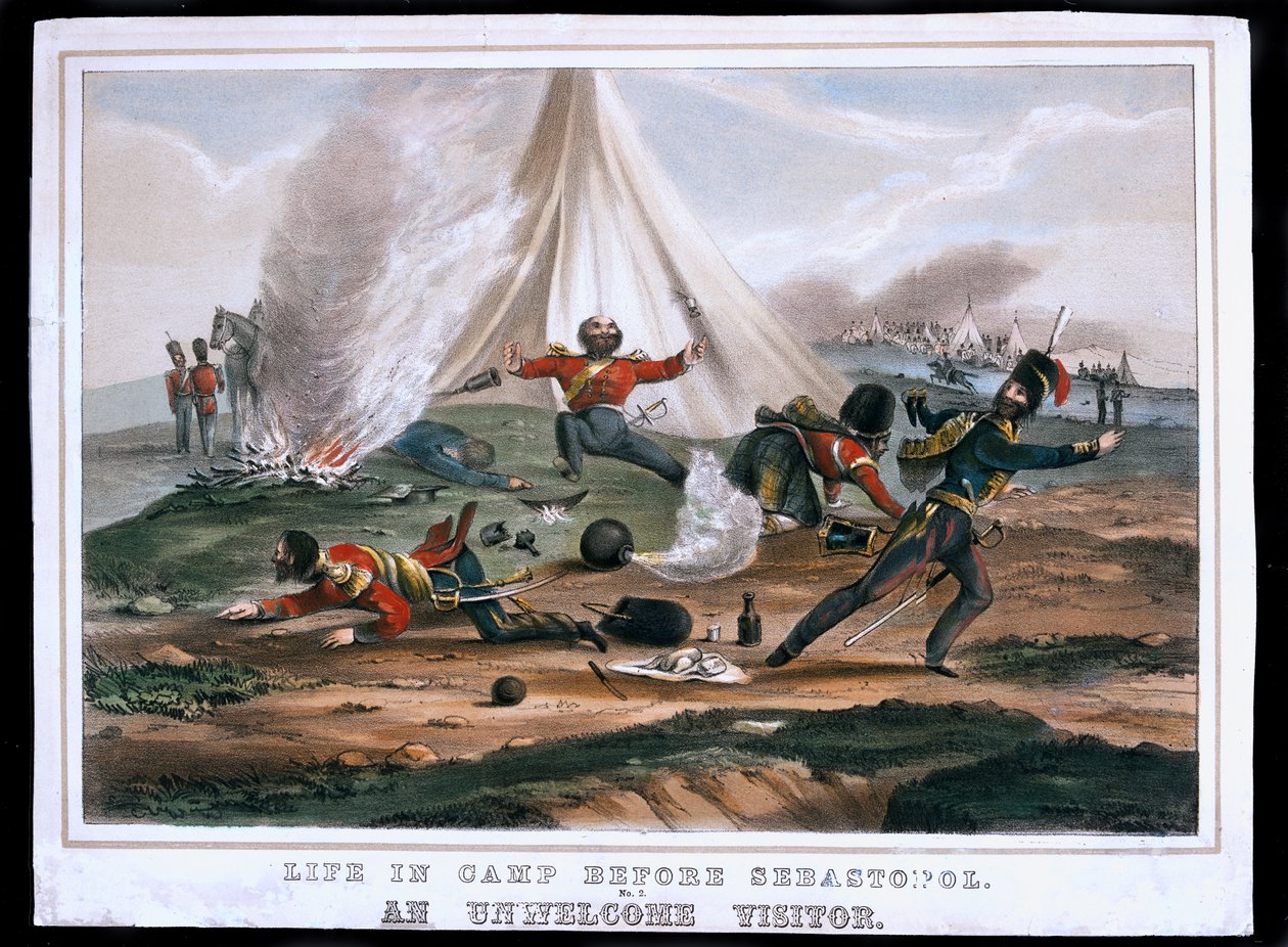 Life in Camp before Sebastopol, nr. 2: An Unwelcome Visitor, utgitt av Read and Company, 1854 av English School