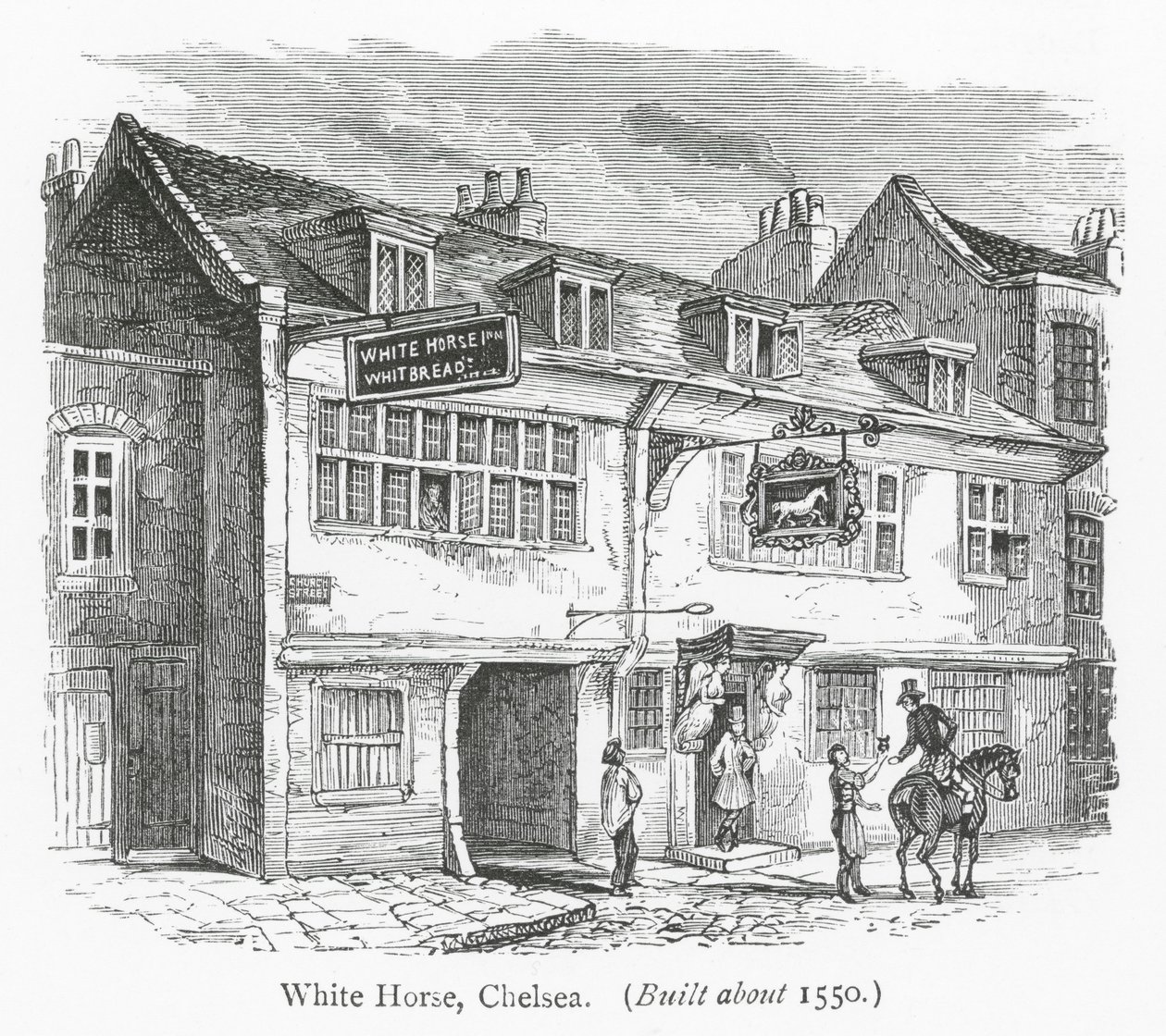London-klubber: White Horse, Chelsea (gravering) av English School