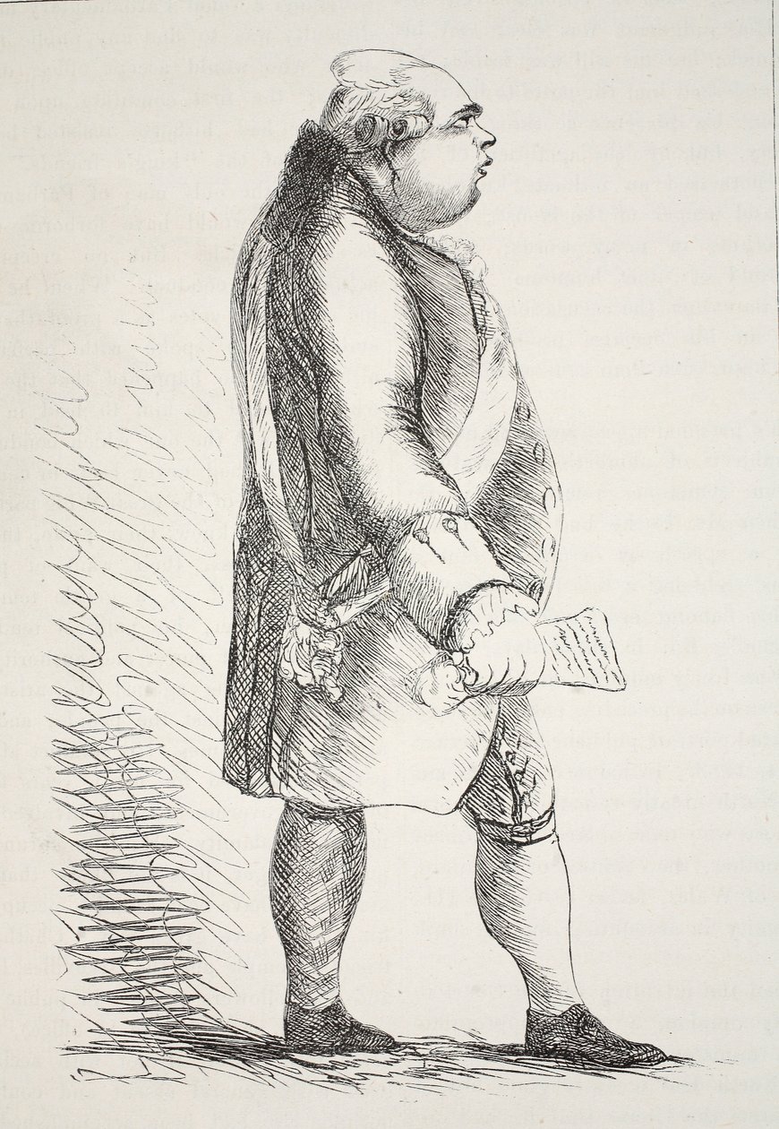 Lord North, faksimile av et gammelt trykk av English School