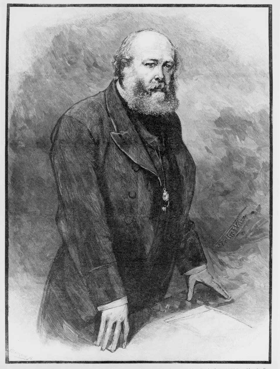 Lord Salisbury snakker om Mr. Bright i House of Lords, 1889 av English School