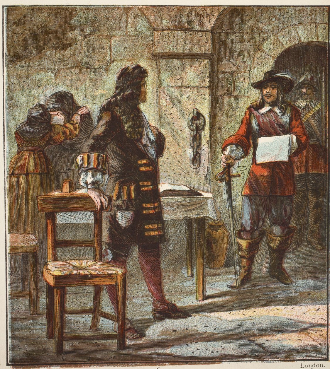 Lord W. Russell Condemned, pub. 1890 (fargelitografi) av English School