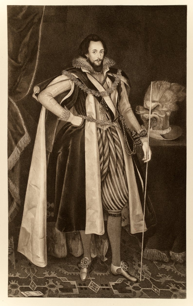 Ludovic Stuart, andre hertug av Lennox, fra James I og VI, trykt av Manzi Joyant & Co. Paris, 1904 (kollotype) av English School
