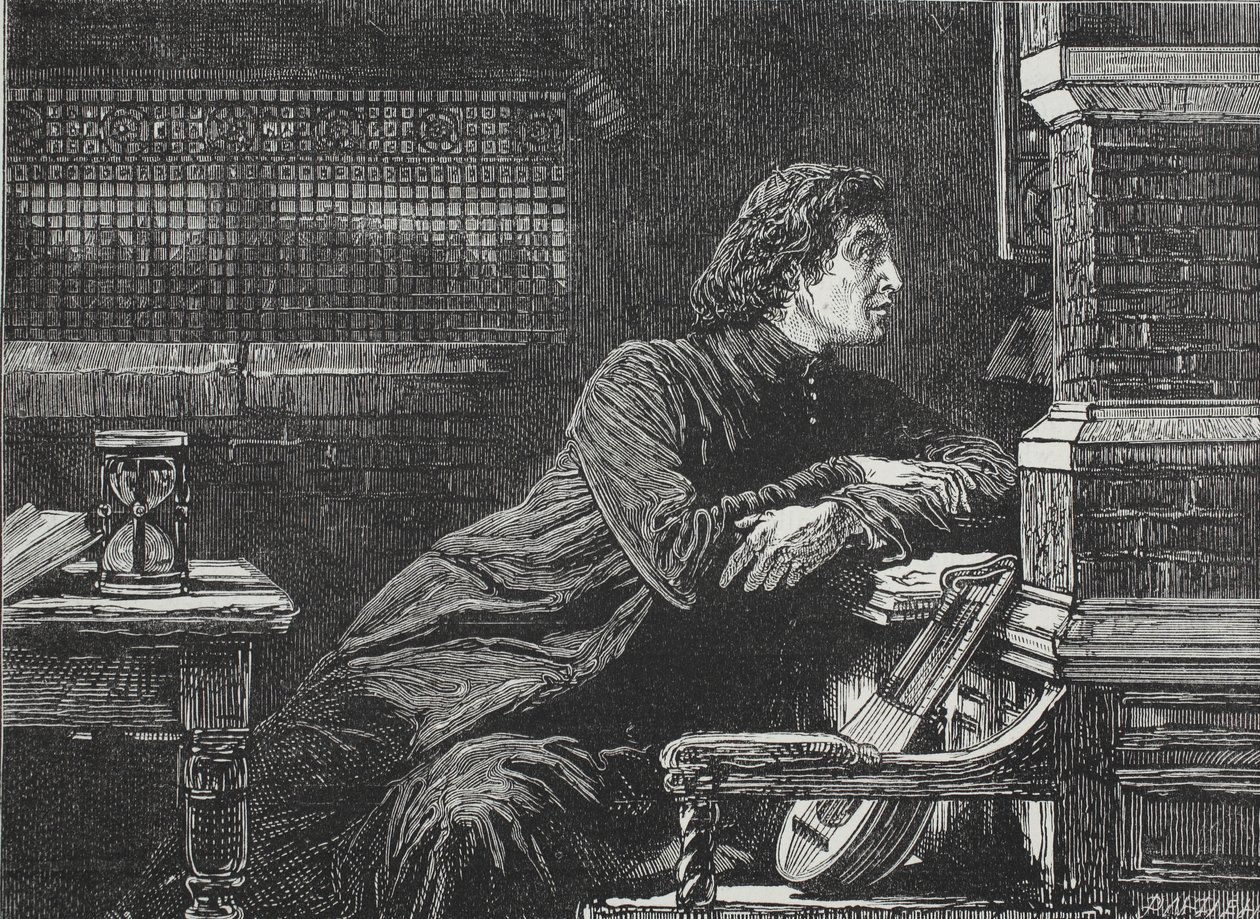 Luther at the Casement, illustrasjon fra The History of Protestantism av James Aitken Wylie (1808-1890), pub. 1878 av English School