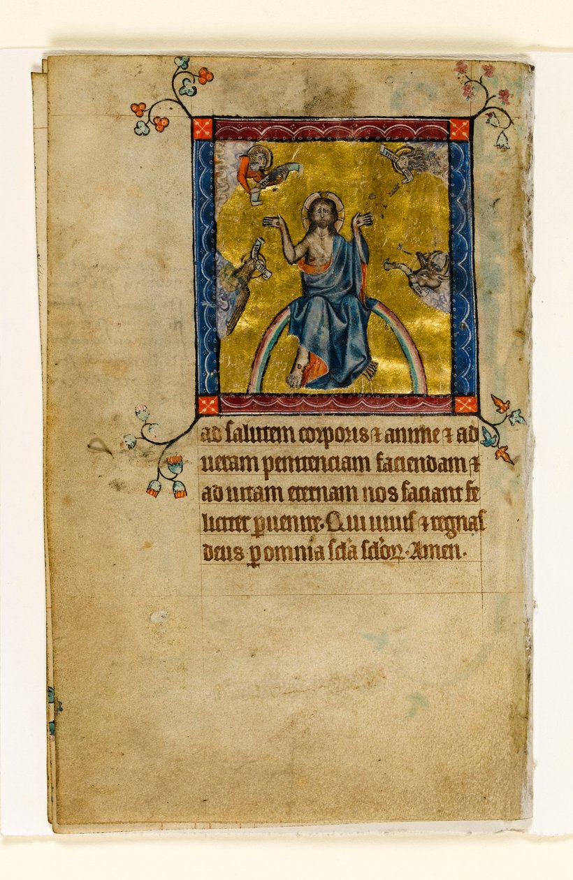 MS 1-2005, fol. 8v: Christ in Judgement, miniatyr fra Macclesfield Psalter, Use of Sarum, East Anglia, ca. 1330 av English School