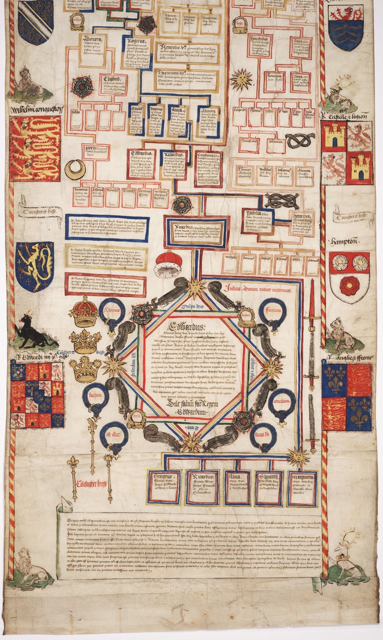 MS Lewis E 201 seksjon 7, Chronicle of the History of the World from Creation to Woden, with a Genealogy of Edward IV, c.1461 av English School
