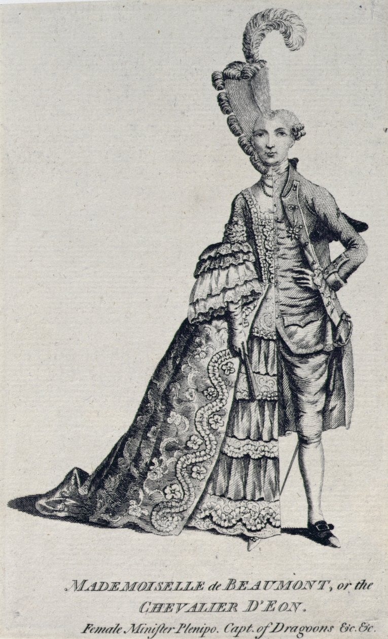 Mademoiselle de Beaumont eller Chevalier d'Eon, ca. 1762-63 av English School