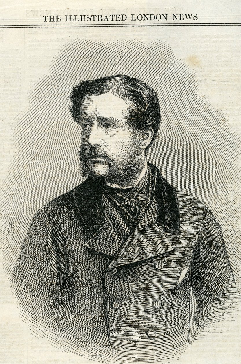 Major Charles Nasmyth (1825-61) fra The illustrated London News 13. juli 1861 av English School