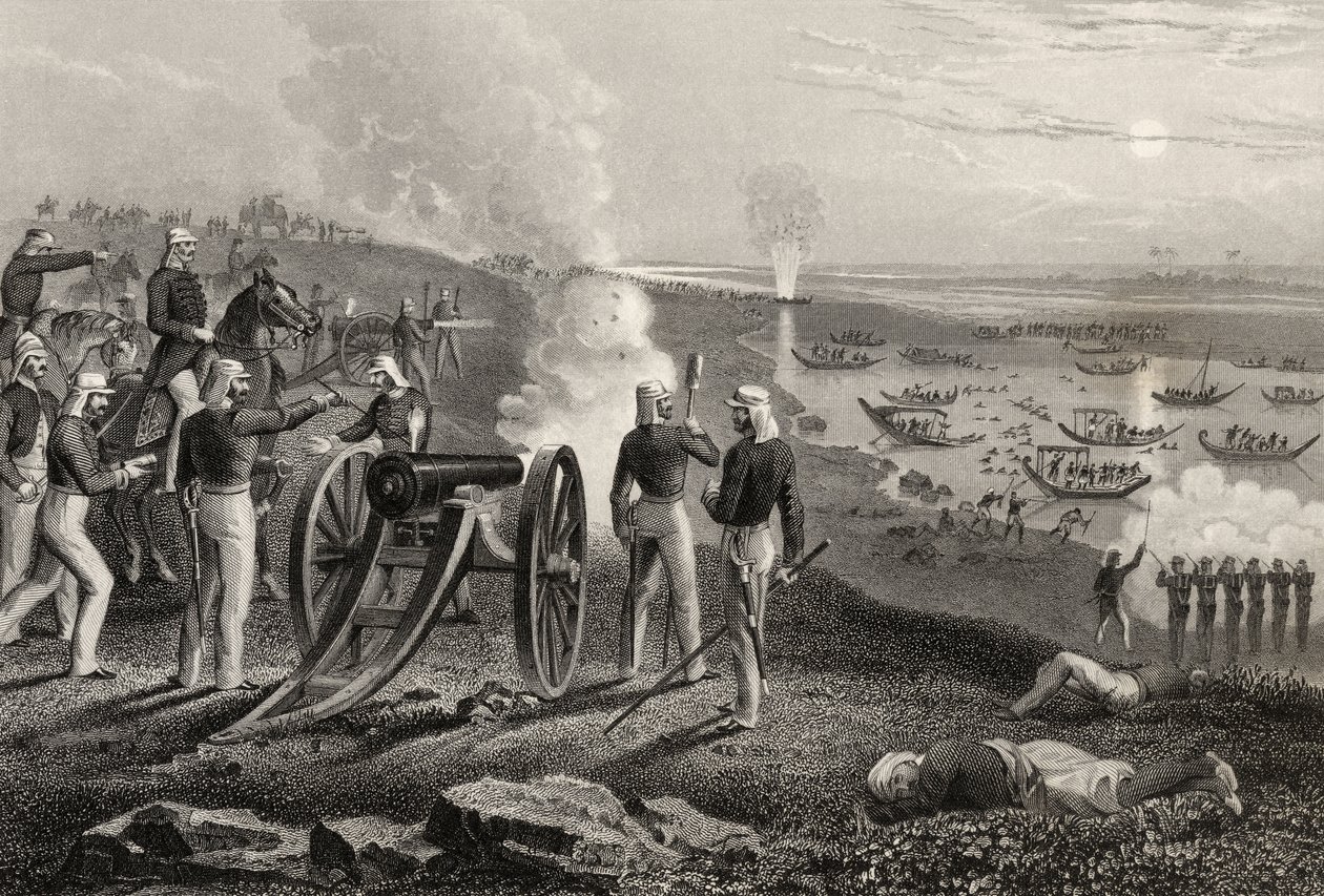 Major Eyre drev Oude-opprørerne fra Allahabad i 1857, fra 