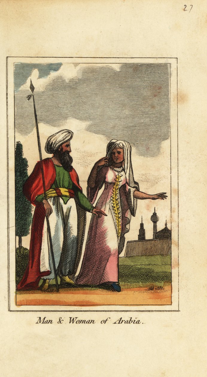 Mann og kvinne i Arabia av English School
