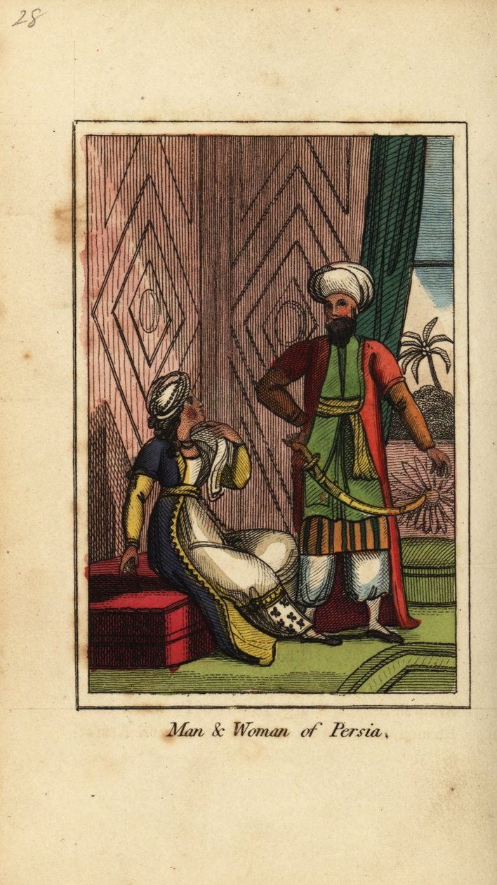 Mann og kvinne fra Persia av English School