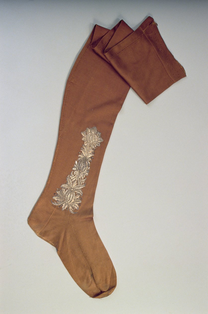 Mans Stocking, ca. 1720 (silke) av English School