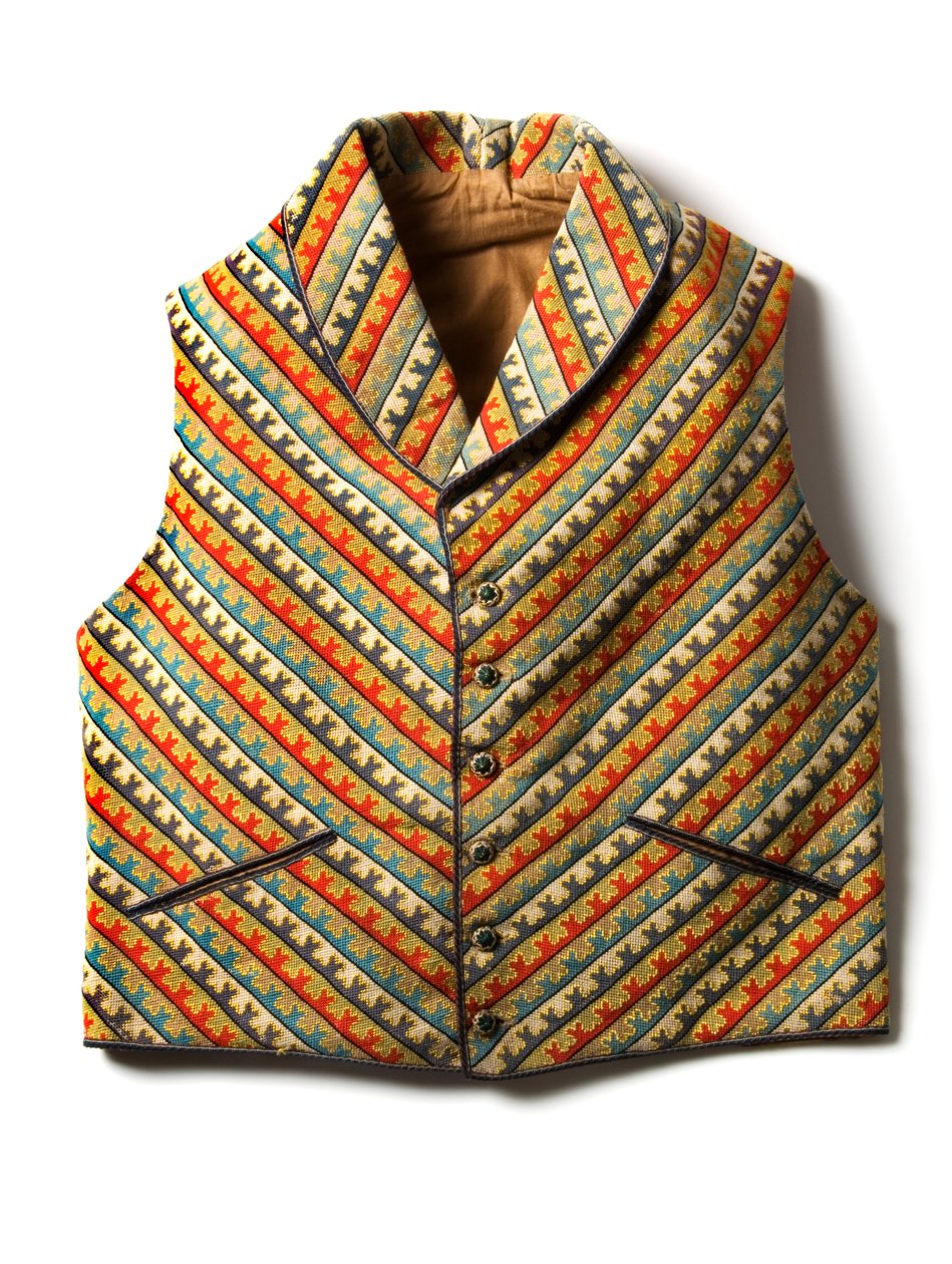 Vest for menn, 1840-tallet (brodert lerret) av English School