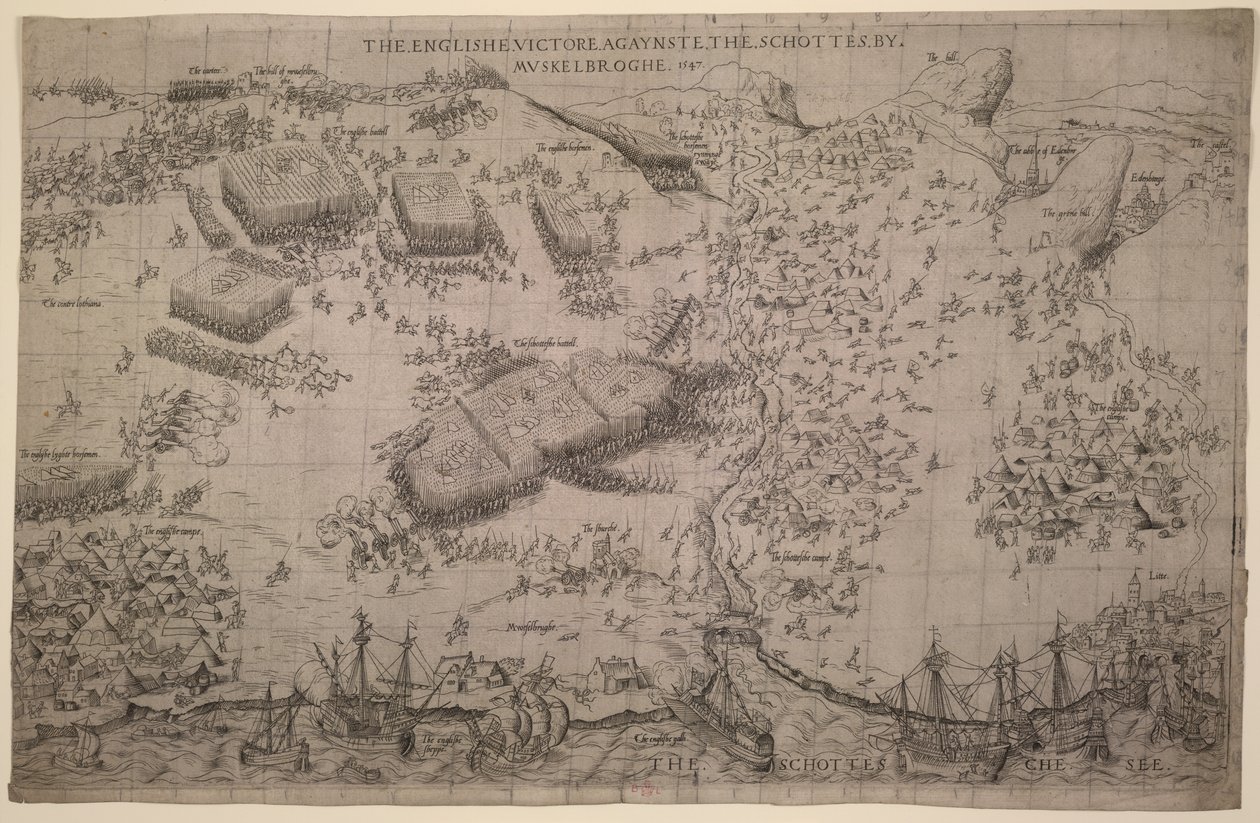 Maps.C.C.5.a.409 Slaget ved Pinkie, ca. 1547-48 (gravering) av English School