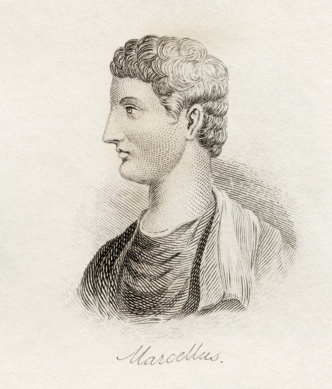 Marcus Claudius Marcellus, fra 'Crabb's Historical Dictionary', utgitt 1825 av English School