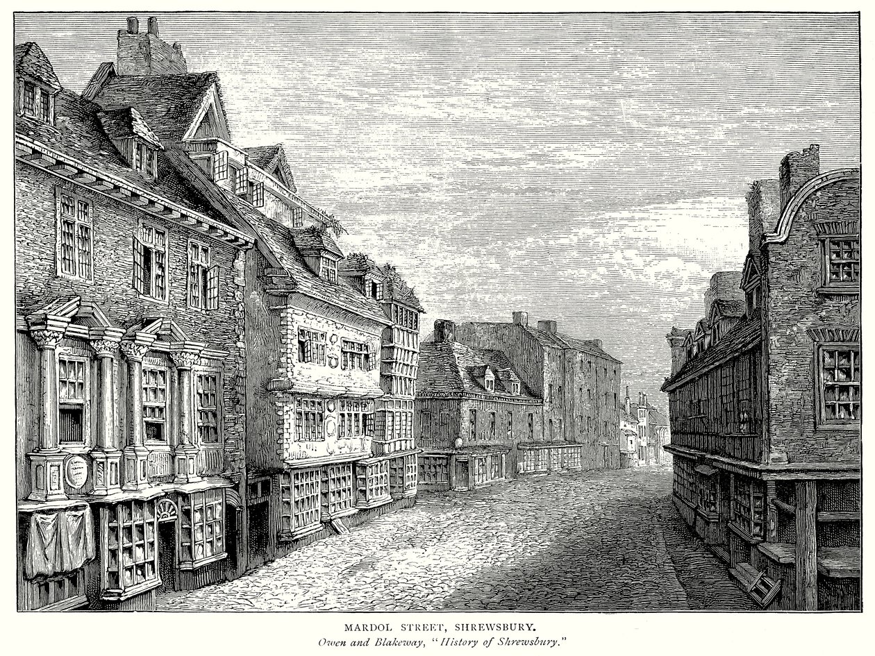 Mardol Street, Shrewsbury (gravering) av English School
