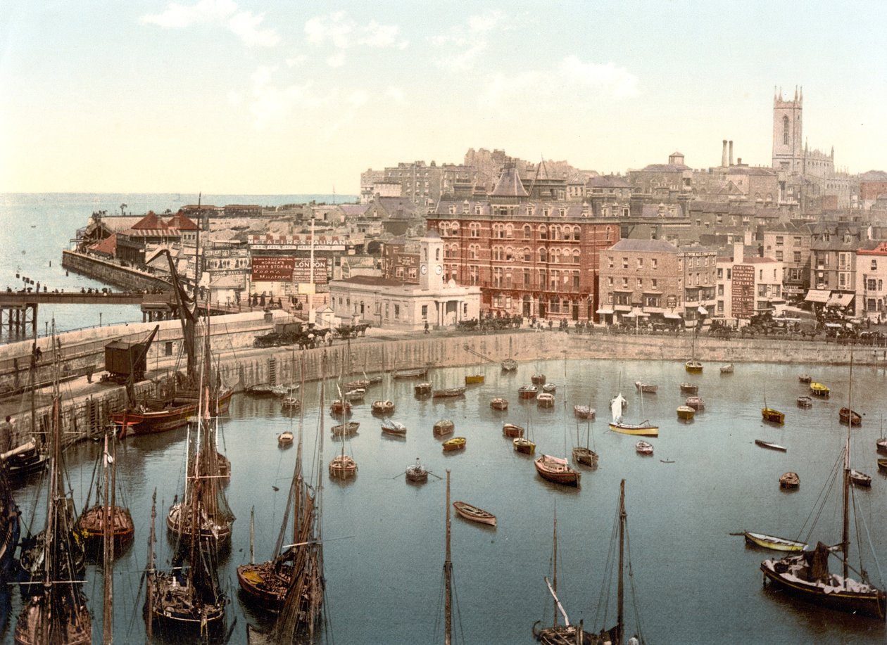 Margate fra havnen (håndfarget bilde) av English School